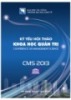 Ebook Kỷ yếu Hội thảo Khoa học quản trị CMS 2013
