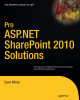 Ebook Pro ASP.NET SharePoint 2010 solutions: Techniques for building SharePoint functionality into ASP.NET applications - Part 1